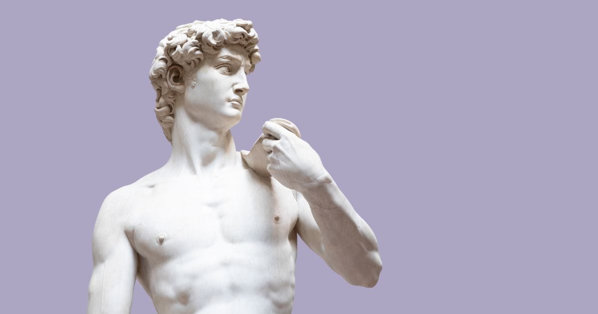 Statue Of David Perfection of Michelangelo displayed