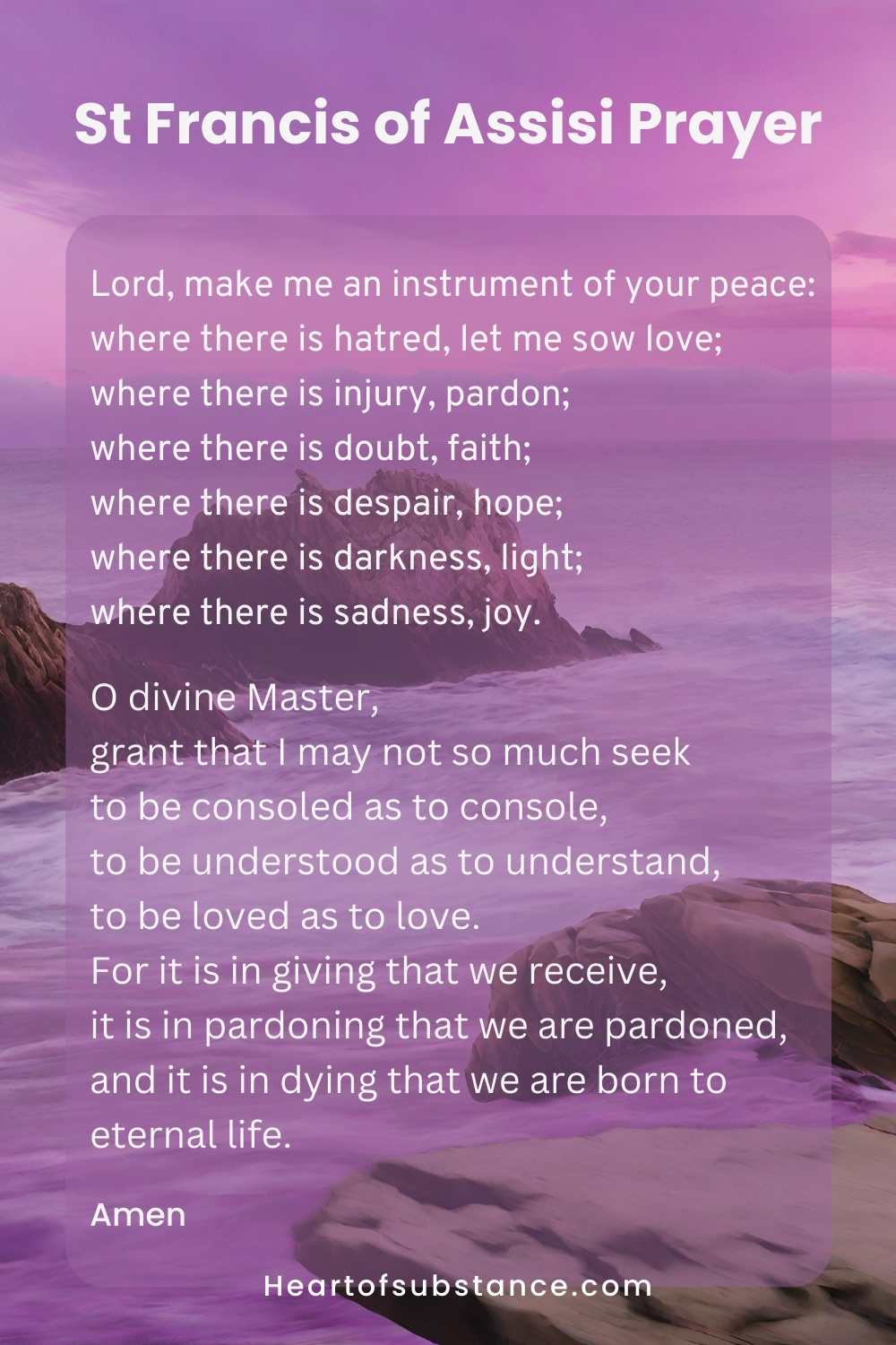 St Francis Assisi Prayer